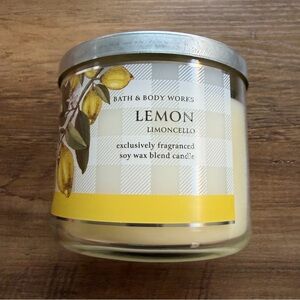 Bath & Body Works Lemon LIMONCELLO Scented 3 Wick Large Candle 14.5 oz